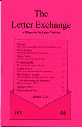 The Letter Exchange, Winter 2025