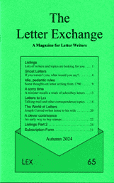 The Letter Exchange, Autumn 2024